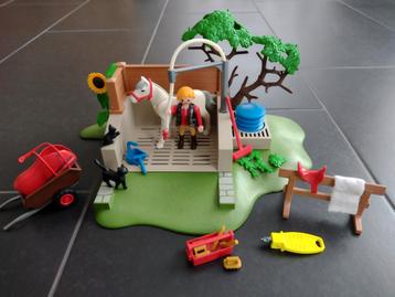 2 Playmobil paardensets 4193 paarden wasbox & 70699 = nieuw  beschikbaar voor biedingen
