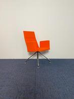 2 x Vergaderstoel Martela Form, oranje stof, chroom frame, Ophalen, Gebruikt, Twee, Overige kleuren