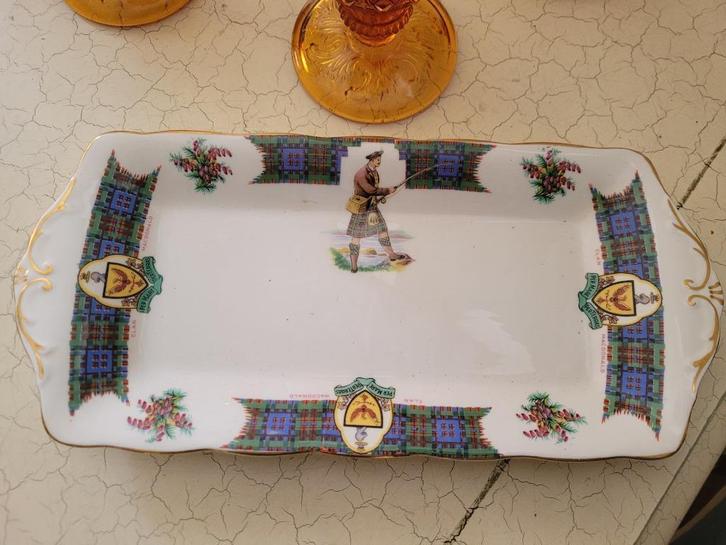 Vintage Schotse cakeschaal Clan Mcdonald, Huis en Inrichting, Keuken | Servies, Zo goed als nieuw, Overige typen, Overige stijlen