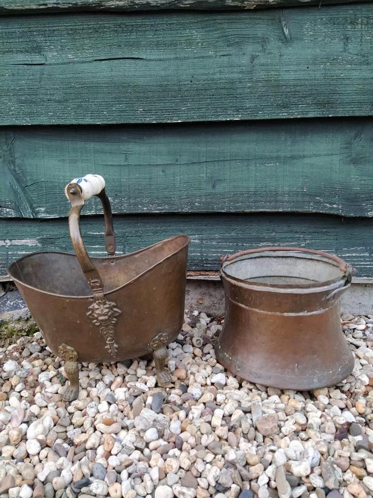 Antieke Koperen Bakken met Zwaluwstaart, Antiek en Kunst, Antiek | Koper en Brons, Ophalen of Verzenden