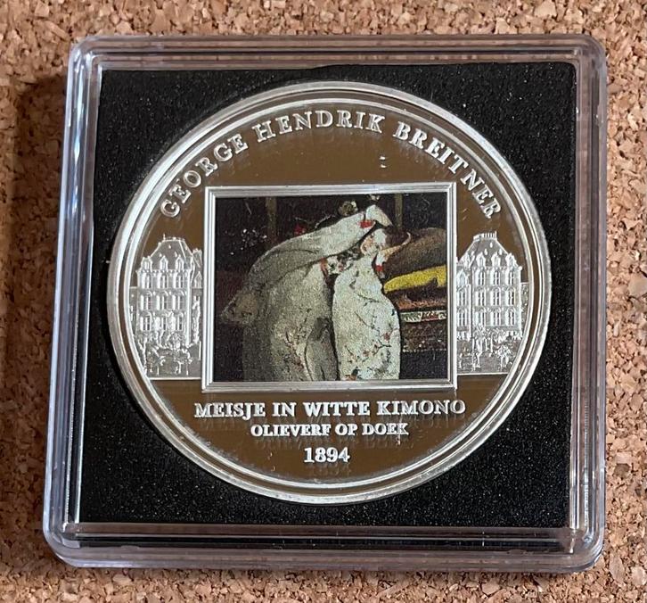 Penning - Rijksmuseum George Hendrik Breitner Witte Kimono, Postzegels en Munten, Penningen en Medailles, Overige materialen, Nederland