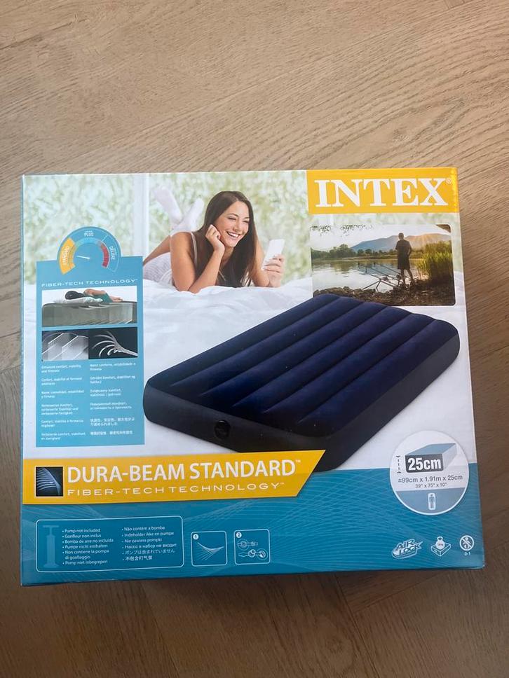 Intex Luchtbed 1-persoons Dura-Beam Fiber-Tech Nieuw, Caravans en Kamperen, Luchtbedden, Nieuw, 1-persoons, Ophalen of Verzenden