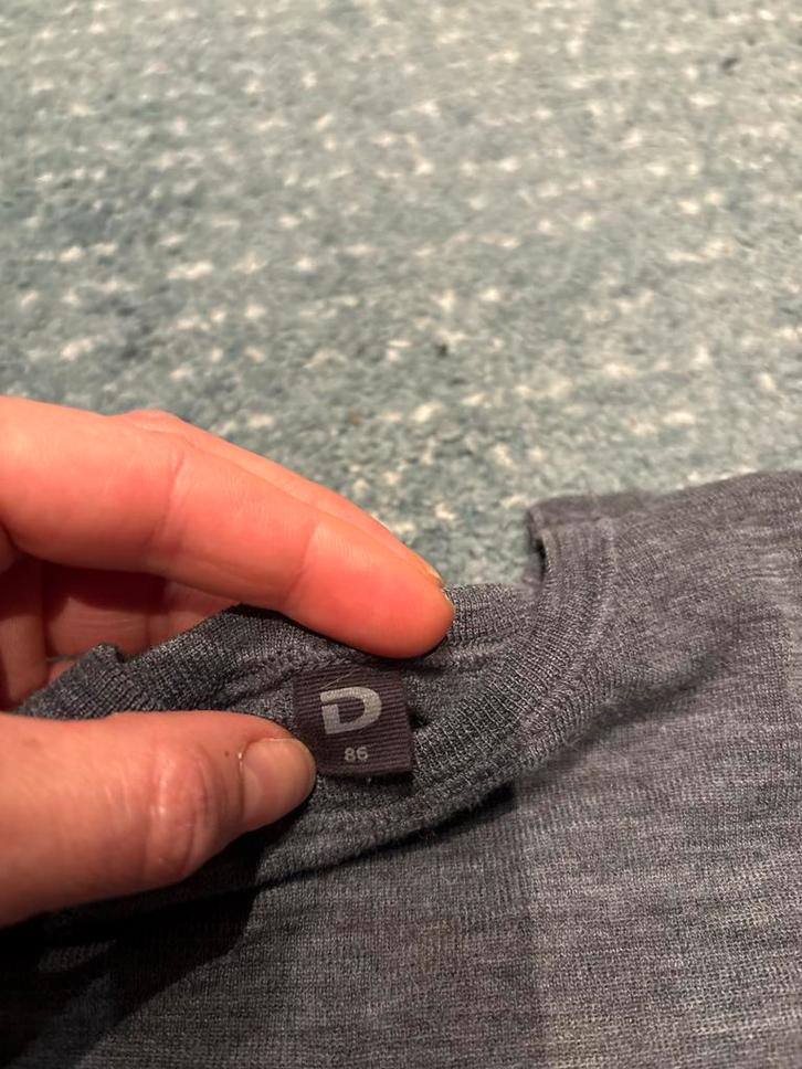 Dilling Merinowol Set 86 Grijsmelange, Kinderen en Baby's, Babykleding | Maat 86, Zo goed als nieuw, Jongetje of Meisje, Setje