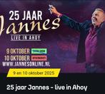 Concert kaarten Jannes in Rotterdam Ahoy dd. 10-10-2025, Tickets en Kaartjes, Twee personen, Oktober, Levenslied