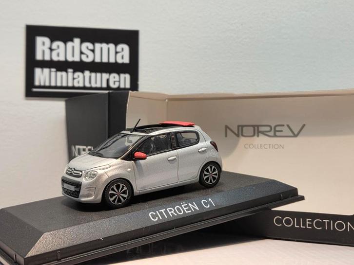 Citroën C1 Airscape Edition - Grijs - 1:43 Norev, Hobby en Vrije tijd, Modelauto's | 1:43, Zo goed als nieuw, Auto, Norev, Ophalen of Verzenden