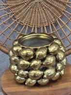 Citroenvaas des pots in goudkleur goud doorsnede 25 cm, Overige kleuren, Aardewerk of Porselein, Ophalen of Verzenden, Zo goed als nieuw
