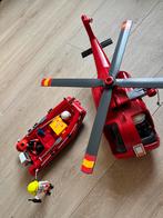 Playmobil reddingshelikopter en boot, Ophalen of Verzenden, Zo goed als nieuw