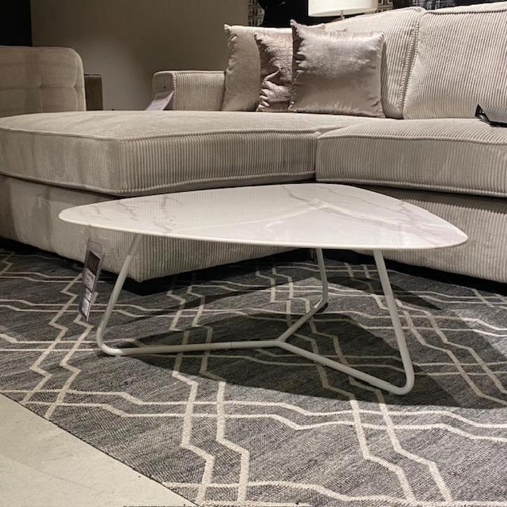 Salontafel Neno 85x95cm Wit, Huis en Inrichting, Tafels | Salontafels, Nieuw, 50 tot 100 cm, 50 tot 100 cm, Overige vormen, Overige materialen