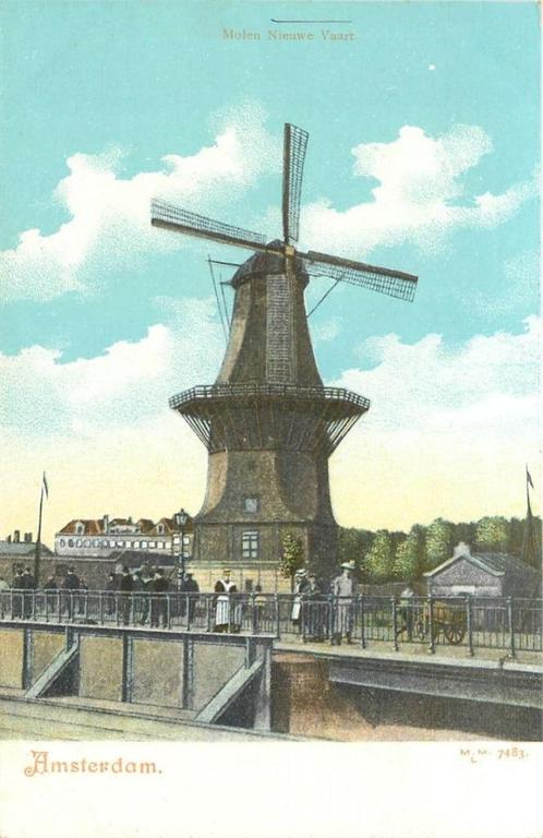 (379-093-041) Amsterdam Molen Nieuwe Vaart, Verzamelen, Ansichtkaarten | Nederland, Noord-Holland, Verzenden