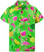 Groen flamingo hawaii overhemd (heren mannen zomer shirt), Kleding | Heren, Overhemden, Verzenden, Nieuw, Groen, Overige halswijdtes