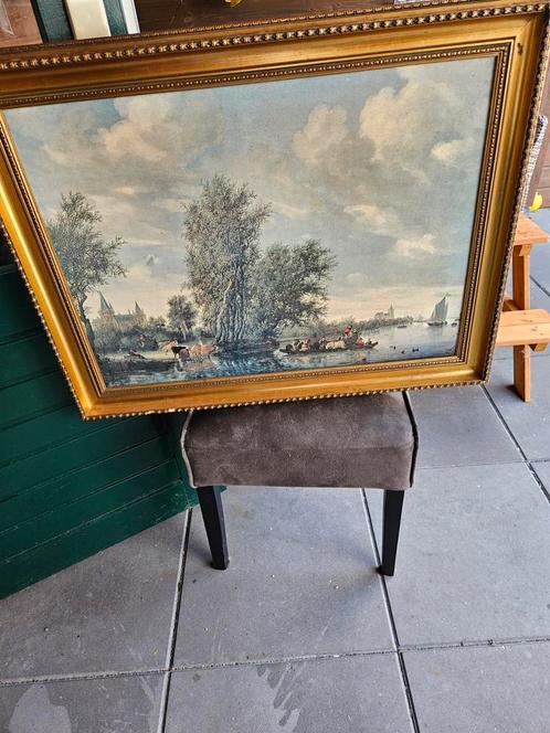Schilderij W.M. Wiegers - Hollands Landschap, Antiek en Kunst, Kunst | Schilderijen | Klassiek, Ophalen of Verzenden