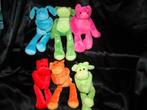 6 hema beestenbende knuffels 22 cm rood , groen , blauw ,roz, Kinderen en Baby's, Speelgoed | Knuffels en Pluche, Ophalen of Verzenden