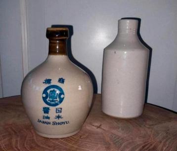 Oud Japans Soya flesje, zout glazuur. beschikbaar voor biedingen