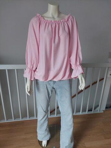 Ballon blouse roze zo goed als nieuw Maat 46 - 48 beschikbaar voor biedingen