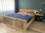 Steigerhouten 2 persoonsbed 180x200 cm incl nw Emma matras, Ophalen, Tweepersoons, Zo goed als nieuw, 180 cm