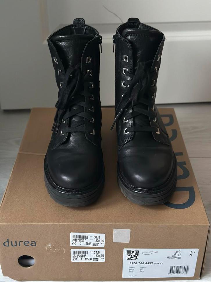 Durea Zwarte Enkellaarsjes Maat 37.5, Voetwijdte H, Kleding | Dames, Schoenen, Zo goed als nieuw, Lage of Enkellaarzen, Zwart