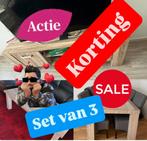 Meubelset eettafel Tv meubel salontafel Stone in grijze eik, Huis en Inrichting, 50 tot 75 cm, Eikenhout, Zo goed als nieuw, 150 tot 200 cm