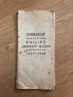 PHILIPS Miniwatt buizen catalogus 1927 - 1940 antiquarisch, Boeken, Techniek, Ophalen of Verzenden