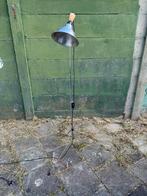 Vintage Stalen Vloerlamp op statief, in hoogte verstelbaar, Gebruikt, 100 tot 150 cm, Metaal, Ophalen