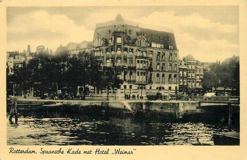 (388-256-033) Rotterdam Spaansche Kade met Hotel Weimer, Verzamelen, Ansichtkaarten | Nederland, Zuid-Holland, Verzenden