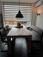 Eetkamer tafel, stoelen bank industrieel, Huis en Inrichting, Complete eetkamers, Ophalen, Gebruikt, Industrieël, 4 tot 6 stoelen