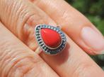 Vanoli 925 zilveren ring met koraal maat 16,25, Sieraden, Tassen en Uiterlijk, Ringen, Vanoli, Amsterdam, Nieuw, Ophalen of Verzenden