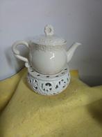7470)  thee/koffiepot  met  warmhoud plaat, Huis en Inrichting, Ophalen of Verzenden, Zo goed als nieuw