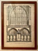 Ets van Cathedral Church of St. Peter in Exeter, Antiek en Kunst, Kunst | Etsen en Gravures, Ophalen