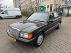 Mercedes 190 1.8E basic 1990 handbak eerste lak bodem netjes, 4 cilinders, Blauw, 1797 cc, Bedrijf