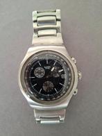 Vintage Swatch Irony chronograaf horloge, Staal, Gebruikt, Staal, Polshorloge