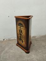 Mooie retro houten paraplubak T.Power Oud-Engels circa 1900, Huis en Inrichting, Woonaccessoires | Paraplubakken, Ophalen of Verzenden