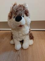 Husky hond knuffel bruin 34 cm, Ophalen of Verzenden, Hond