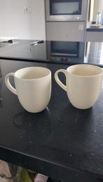 Twee Clarity Plain Crème Witte Koffiekopjes, Huis en Inrichting, Keuken | Servies, Ophalen, Zo goed als nieuw, Effen, Kop(pen) en/of Schotel(s)