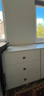 Ikea Ladekast Wit met Gouden Knopjes, Ophalen, 50 tot 100 cm, Zo goed als nieuw, 3 of 4 laden