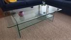 glazen salontafel, Huis en Inrichting, Tafels | Salontafels, Ophalen, Gebruikt, 100 tot 150 cm, 50 tot 100 cm