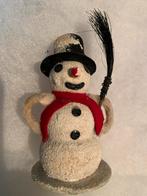 Vintage Sneeuwpop Kerst Ornament, Diversen, Kerst, Gebruikt, T, Ophalen of Verzenden, N