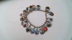 Zilver Armbandje met negentien zilveren schildjes, Sieraden, Tassen en Uiterlijk, Antieke sieraden, Ophalen of Verzenden, Zilver