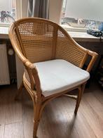 Rotan stoel met kussen, Ophalen, Overige materialen, Gebruikt, Bruin