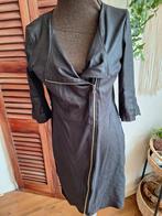 Suedine jurk maat m l zwart crème de la crème zwart, Kleding | Dames, Ophalen of Verzenden, Zo goed als nieuw, Maat 38/40 (M)