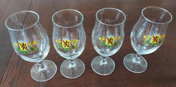 4 Bierglazen Schiedamse Bierbrouwerij- org. Henk Post beschikbaar voor biedingen