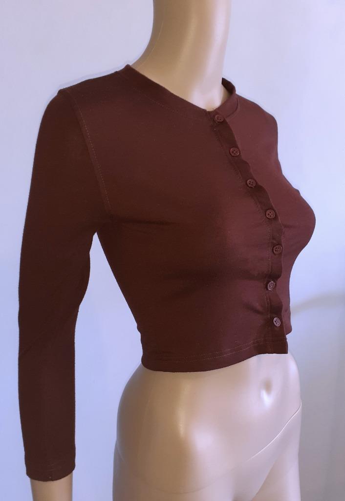 Bolero Bordeaux Missguided XS of 34, Kleding | Dames, Truien en Vesten, Zo goed als nieuw, Maat 34 (XS) of kleiner, Rood, Verzenden