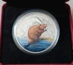 1oz Zilver munt Beaver at Work in proof - Canada 2015, Ophalen of Verzenden, Zilver