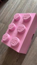 Lego steen opbergkist in roze, Ophalen, Zo goed als nieuw