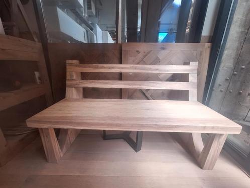 Sfeervol eiken bankje., Huis en Inrichting, Kasten | Wandmeubels, Zo goed als nieuw, Minder dan 150 cm, 25 tot 50 cm, Ophalen
