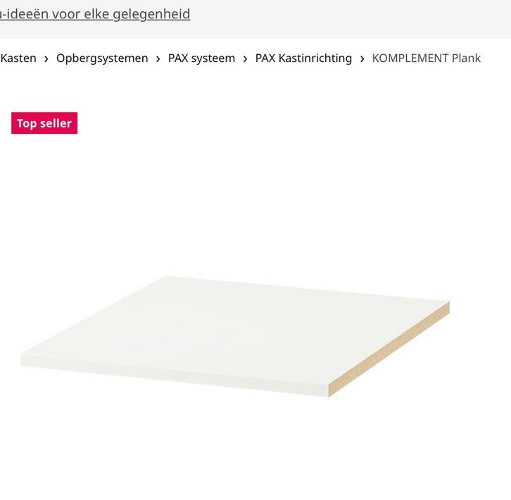 Ikea (4 stuks) plank voor Pax kast 50x58cm wit, Huis en Inrichting, Kasten | Kledingkasten, Zo goed als nieuw, Minder dan 100 cm