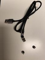 Magnetisch opladen 3 in 1 kabel 540 roterende micro USB, Nieuw, Ophalen of Verzenden