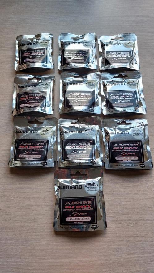 Shimano 50m Aspire Silk Shock line 0.145/100- 0.165/100, Watersport en Boten, Hengelsport | Witvissen, Nieuw, Vislijn, Ophalen of Verzenden