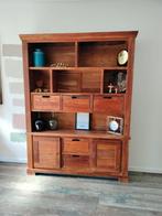 Teak houten wandmeubel, Huis en Inrichting, Kasten | Wandmeubels, Ophalen, Zo goed als nieuw, 25 tot 50 cm, 200 cm of meer