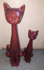 2 best grote mooie , beetje bordeau/oud roze poezenbeelden!, Ophalen, Nieuw, Dier