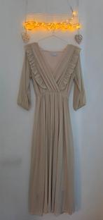 beige dress with ruffles (15 euro), Maat 38/40 (M), Beige, Ophalen of Verzenden, Zo goed als nieuw